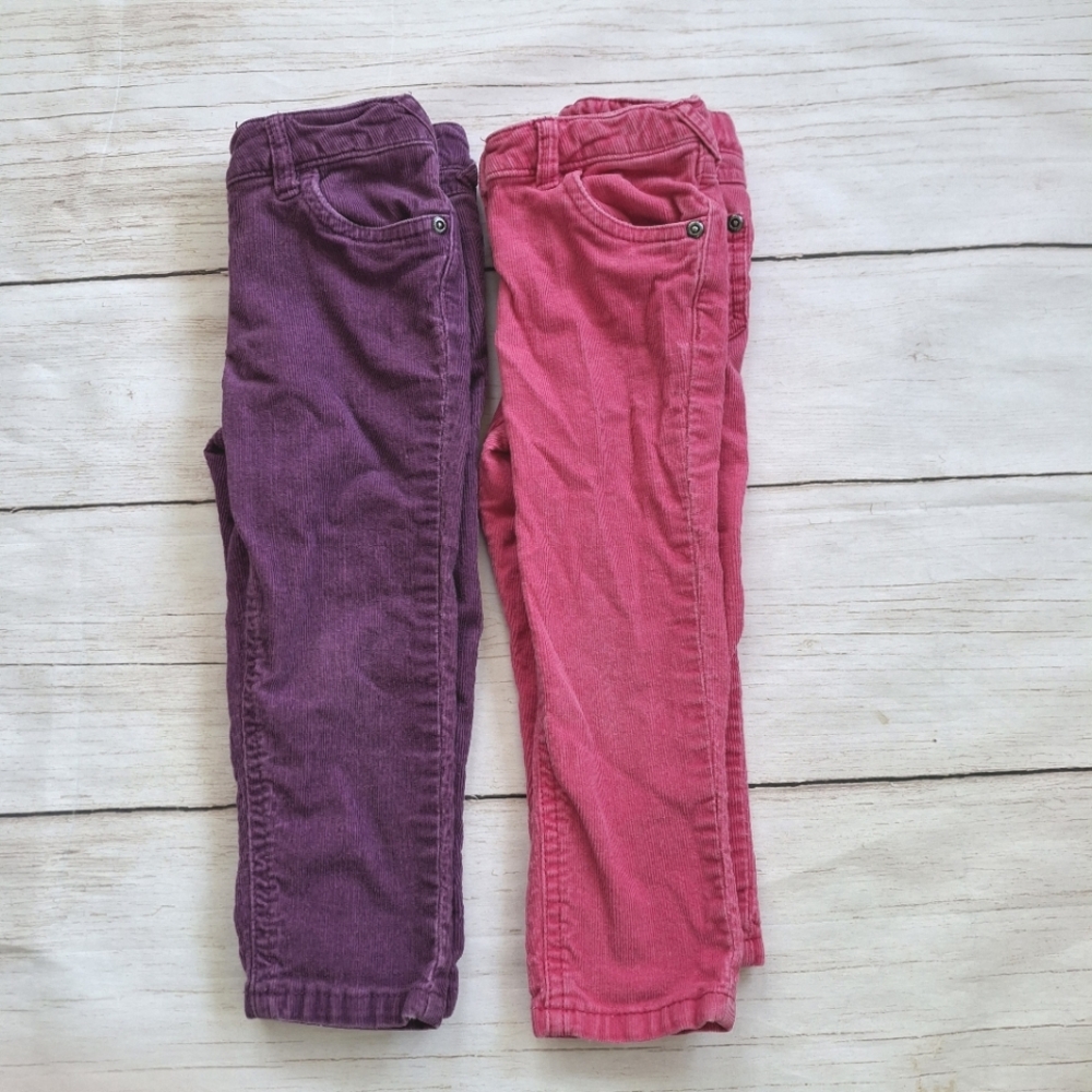 George 2T Corduroy Pants 2 Pairs Pink Purple